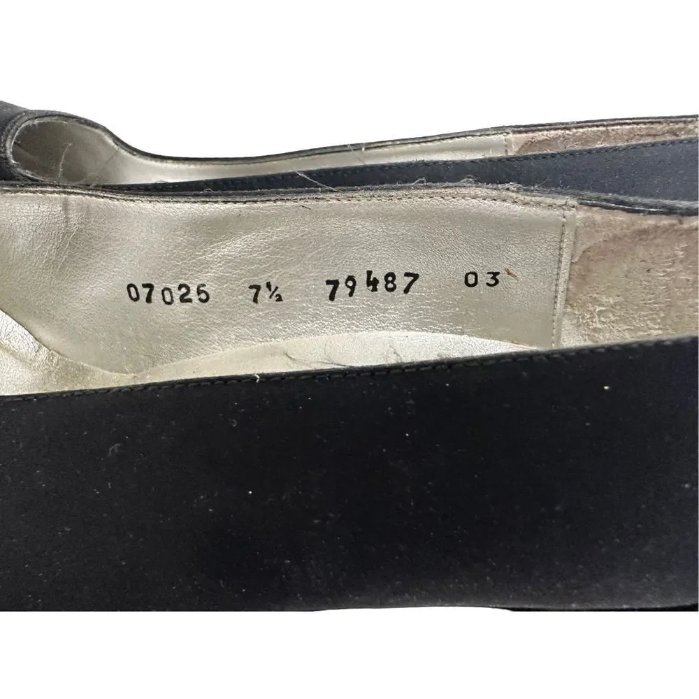 Kenneth Cole New York Y2K 90s ‘s Black Fabric Pumps Excellent Condition